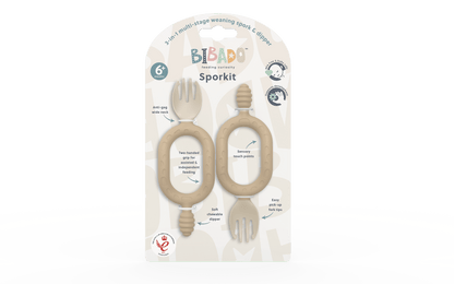 Bibado Multi-stage baby weaning spoon and dipper - Sporkit® (Two Pack)