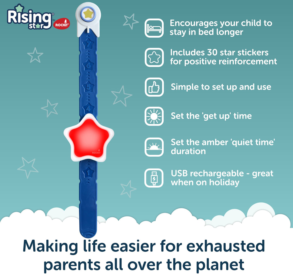 Rockit Rising Star Sleep Training Clock