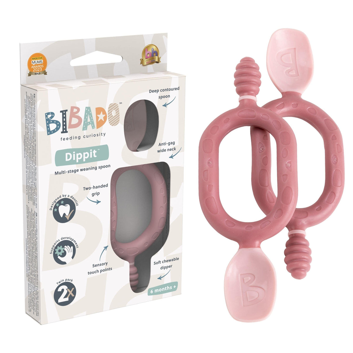 Bibado Multi-stage baby weaning spoon and dipper - Dippit® (Two Pack)
